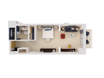 Premium Suite, 1 King Bed, Accessible, Balcony (Hearing)