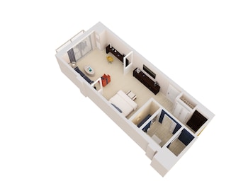 Premium Studio Suite, 1 King Bed with Sofa bed, Balcony, Partial Ocean View (Twin Dolphin Tower)