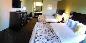 Standard Room, 2 Queen Beds, Non Smoking, Refrigerator & Microwave