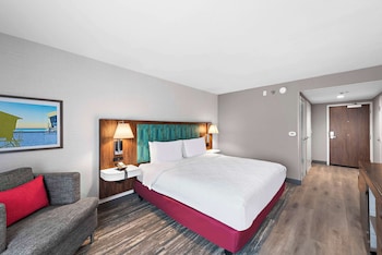 Room, 1 King Bed with Sofa bed, Refrigerator & Microwave