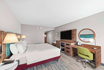 Room, 1 King Bed with Sofa bed, Refrigerator & Microwave