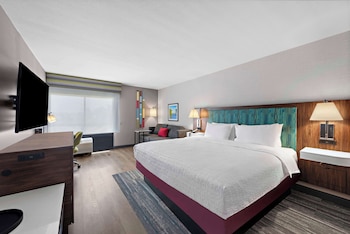 Room, 1 King Bed with Sofa bed, Refrigerator & Microwave