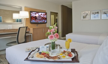 Standard Room, 2 Double Beds, Accessible (Communications, Roll-In Shower)