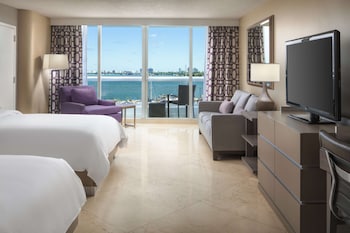 Room, 2 Double Beds, Accessible, Bay View (Hearing)