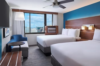 Standard Room, 2 Queen Beds, Partial Ocean View