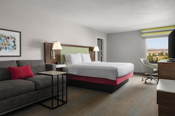Room, 1 King Bed with Sofa bed, Refrigerator & Microwave