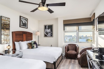 Double Room, 2 Double Beds, City View