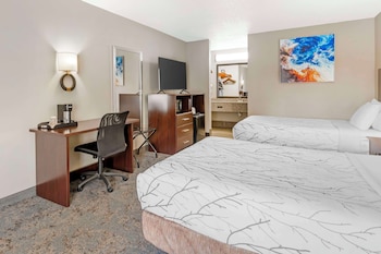 Standard Room, 2 Double Beds, Non Smoking, Refrigerator & Microwave