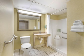 Standard Room, 2 Double Beds, Non Smoking, Refrigerator & Microwave (Walk-in Shower)