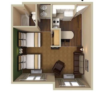 Deluxe Studio, Multiple Beds, Non Smoking