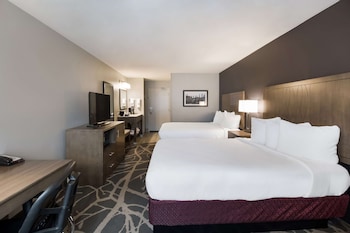 Standard Room, 2 Queen Beds, Non Smoking, Refrigerator & Microwave