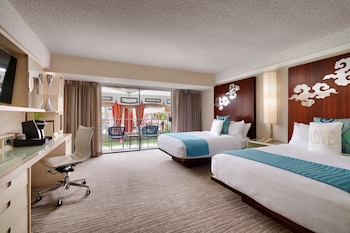 Standard Double Room, 2 Double Beds, Pool View