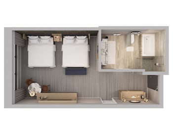 Room, 2 Double Beds, City View