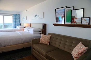 Basic Double Room, 2 Queen Beds, Balcony, Partial Ocean View