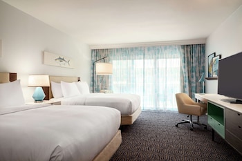 Double Room, 2 Queen Beds, Balcony, Partial Ocean View