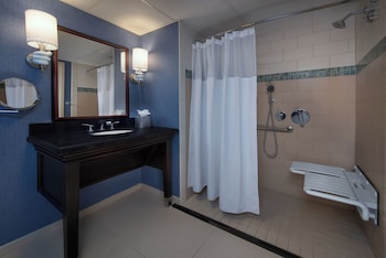 Standard View - Wheelchair Accessible RollIn Option for Hearing Accessible 2 Queen Beds and Daybed