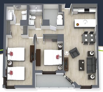 MODERN | Family Two Bedroom Suite 1BTH