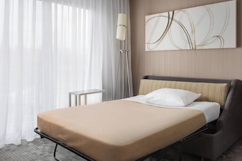 Suite, 1 King Bed with Sofa bed (Hearing Accessible)