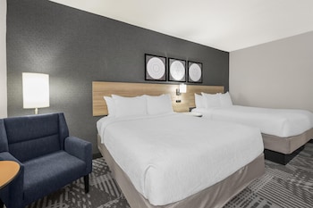Standard Room, 2 Queen Beds, Non Smoking, Refrigerator & Microwave