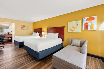 Standard Room, 2 Queen Beds, Non Smoking, Refrigerator & Microwave