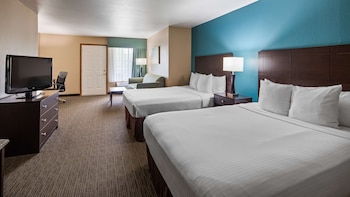 Standard Room, 2 Queen Beds, Non Smoking, Refrigerator & Microwave