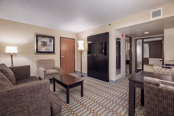 Suite, 1 King Bed with Sofa bed (Mobility/Hearing Access, Roll-in Shwr)