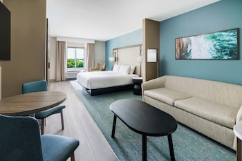 Suite, 1 King Bed with Sofa bed, Hearing Accessible, Pool View