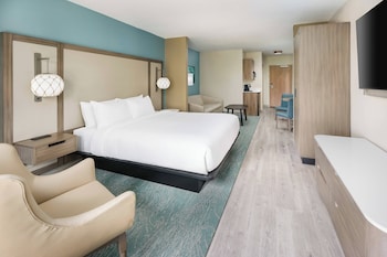 Suite, 1 King Bed with Sofa bed, Hearing Accessible, Pool View