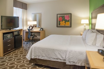 King bed, accessible shower