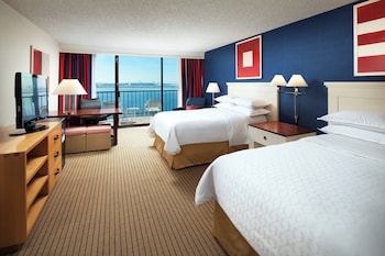 Standard Room, 2 Double Beds, Balcony, Tower (Mobility Accessible, Roll-in Shower)