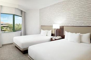 One-Bedroom Suite, ADA with Roll-In Shower - Two Queen Beds & Sofa Bed