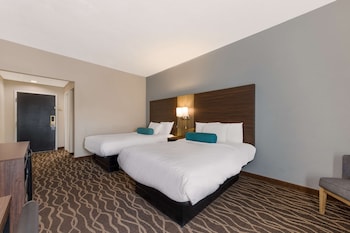 Standard Room, 2 Double Beds, Non Smoking, Refrigerator & Microwave