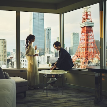 Room No.17- Panoramic Corner King Room, Non Smoking, 19-28F [Tokyo Tower View Bath Room]