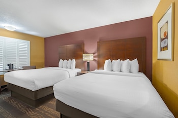 Standard Room, 2 Queen Beds, Non Smoking, Refrigerator & Microwave