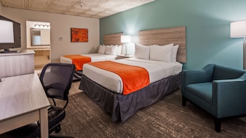 Standard Room, 2 Queen Beds, Non Smoking, Refrigerator & Microwave