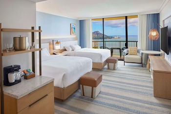 Room, 2 Queen Beds, Partial Ocean View (Rainbow Tower, Renovated)