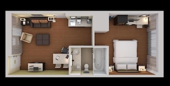 Suite, 1 King Bed with Sofa bed, Non Smoking