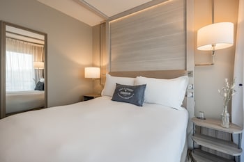 Superior Room, A Double Bed or two Single beds with balcony view of the promenade