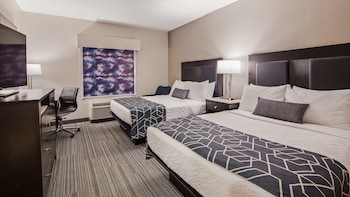 Room, 2 Queen Beds, Refrigerator & Microwave (with Sofabed)