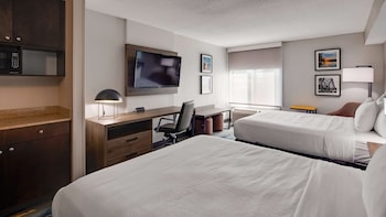 Standard Room, 2 Queen Beds, Non Smoking, Refrigerator & Microwave