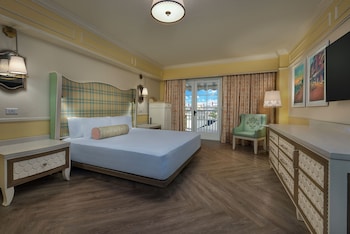 Resort View. Wheelchair accessible with tub and option for hearing accessibility.  1 king bed.
