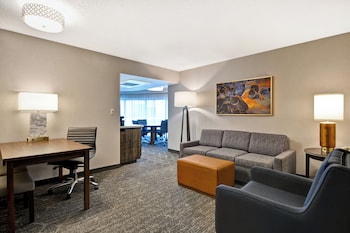 Suite, 1 King Bed, Accessible, Corner (Roll-In Shower)