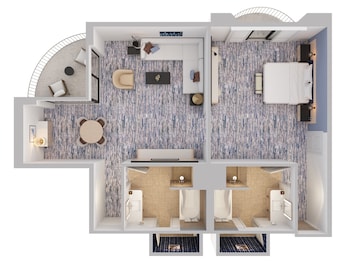 Executive Suite, 1 King Bed, Golf View (Balcony)