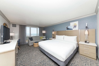 King Bed coastal view w/ full sized balcony