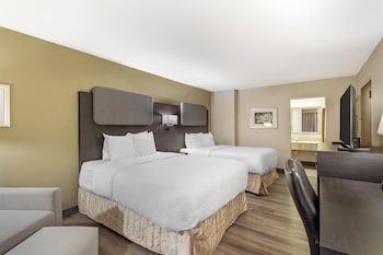 Standard Room, 2 Queen Beds, Non Smoking, Refrigerator & Microwave