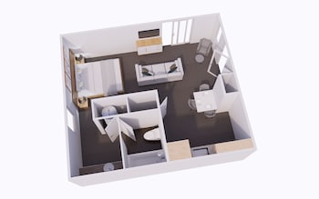 Studio Suite, 1 Queen Bed, Kitchen