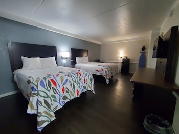 Deluxe Double Room, 2 Queen Beds, Non Smoking, Refrigerator & Microwave