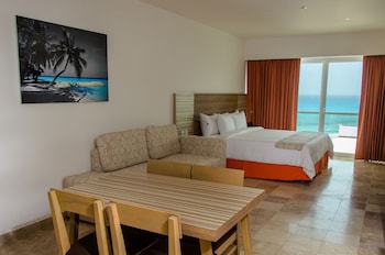 Family Studio, 1 King Bed with Sofa bed, Ocean View