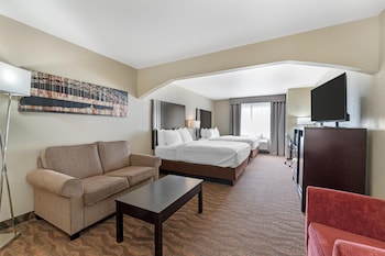Standard Room, 2 Queen Beds, Non Smoking, Refrigerator & Microwave