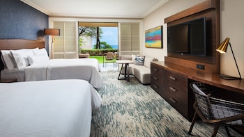 Guest room, 2 Queen, Partial Ocean View